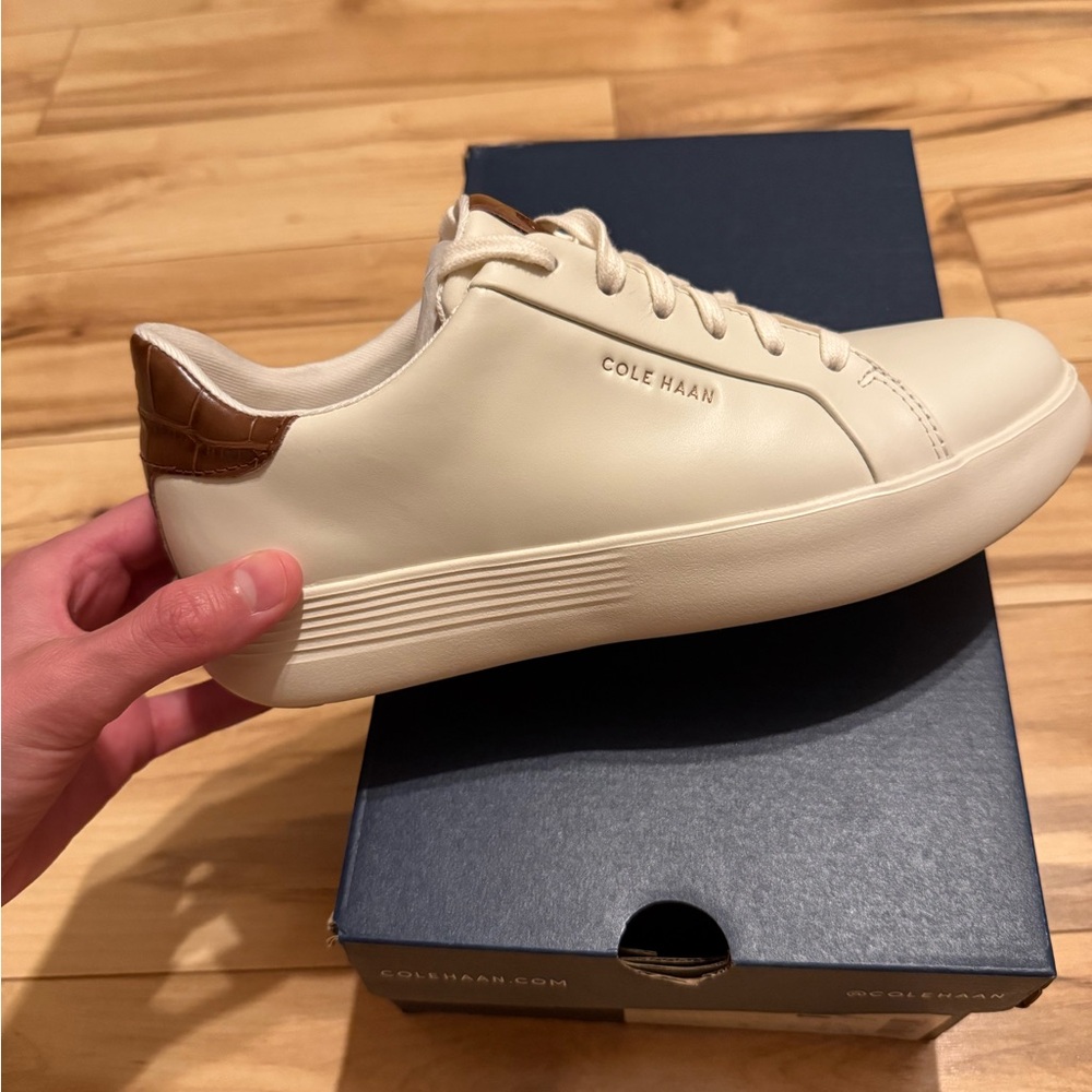 Cole Haan Women's Cream and Brown Sneakers